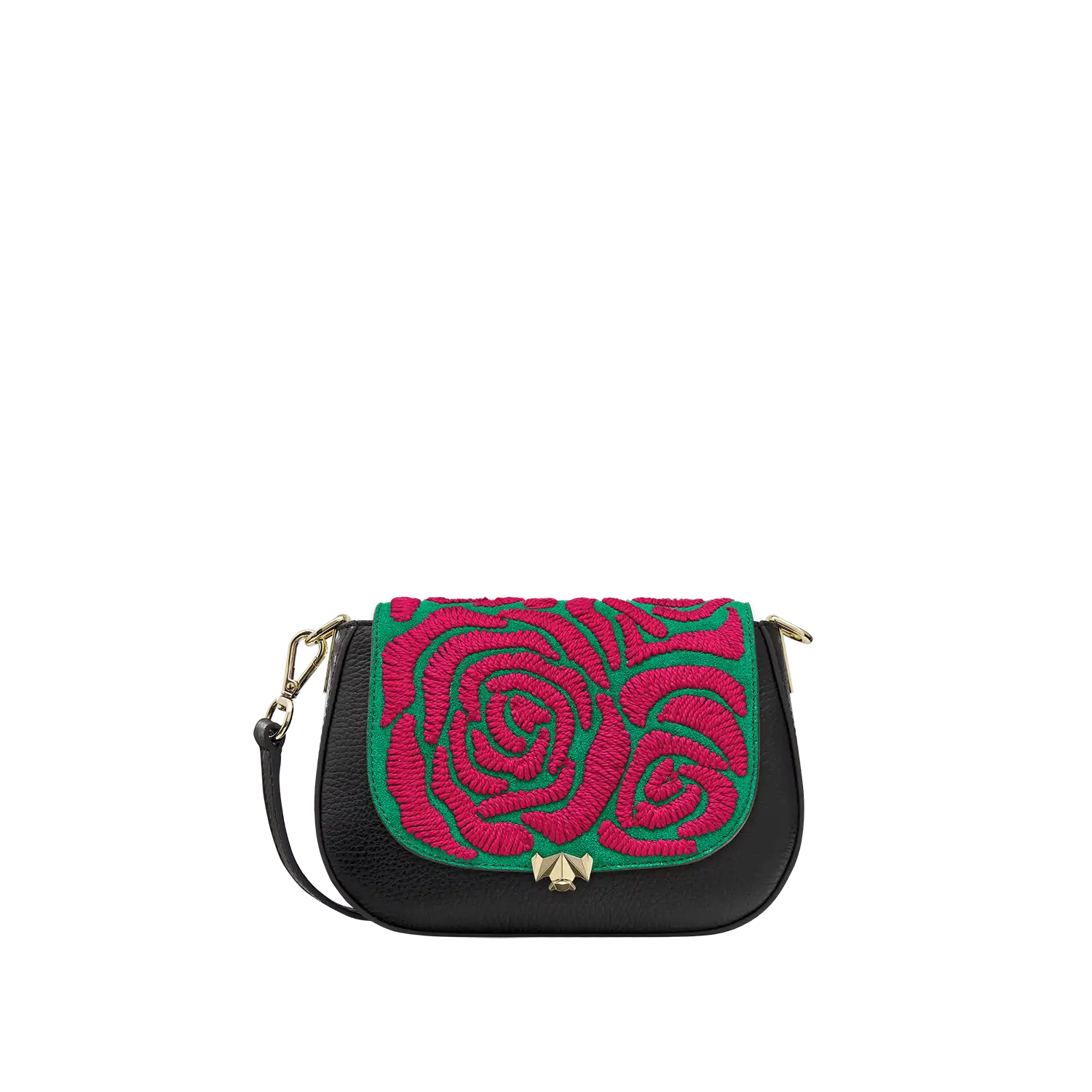 Wechselklappe - Mini Rose Bouquett - grün-pink
