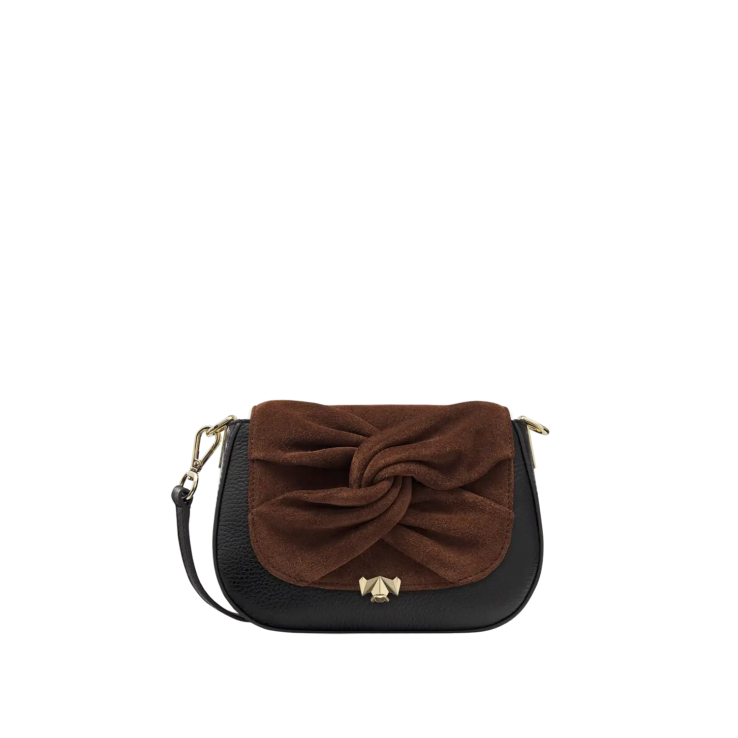 Wechselklappe -  Mini Twisted Knot - braun