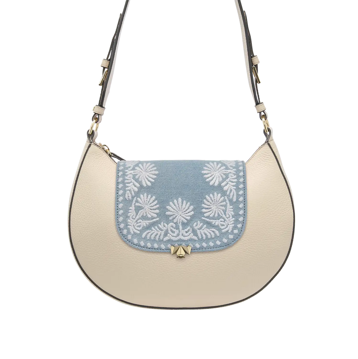 Wechselklappe - Mini Denim & Daisies - hellblau