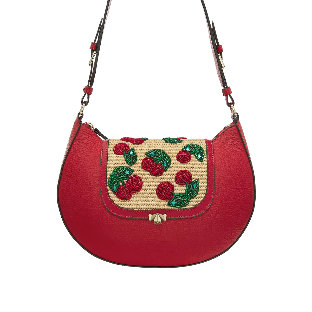 Wechselklappe - Mini Raffia Amarena - bast-rot