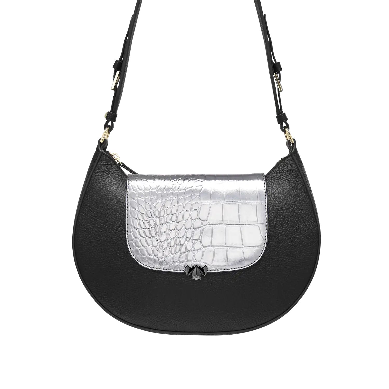 BC Wechselklappe - Mini Dazzle Croco - schwarz