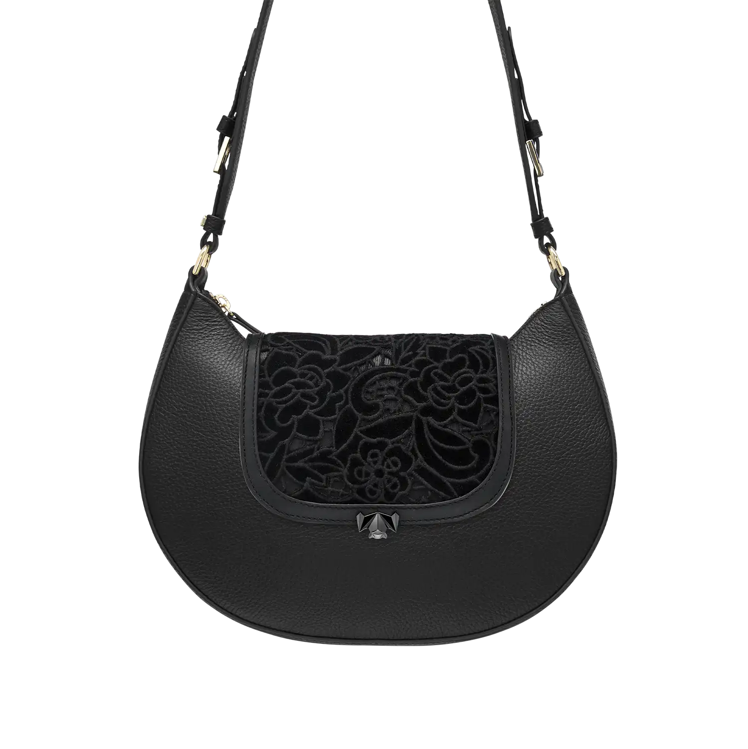 BC Wechselklappe - Mini Midnight Bloom - schwarz