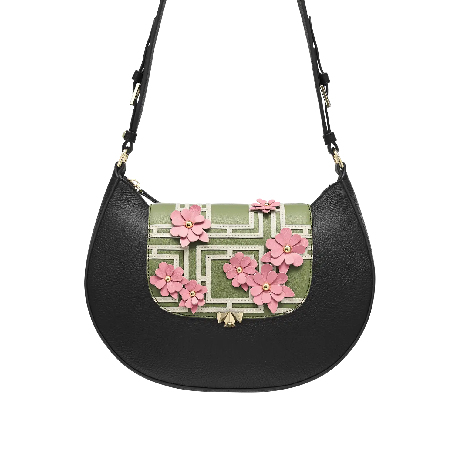 Wechselklappe - Mini Sakura Whisper - olive-rosa