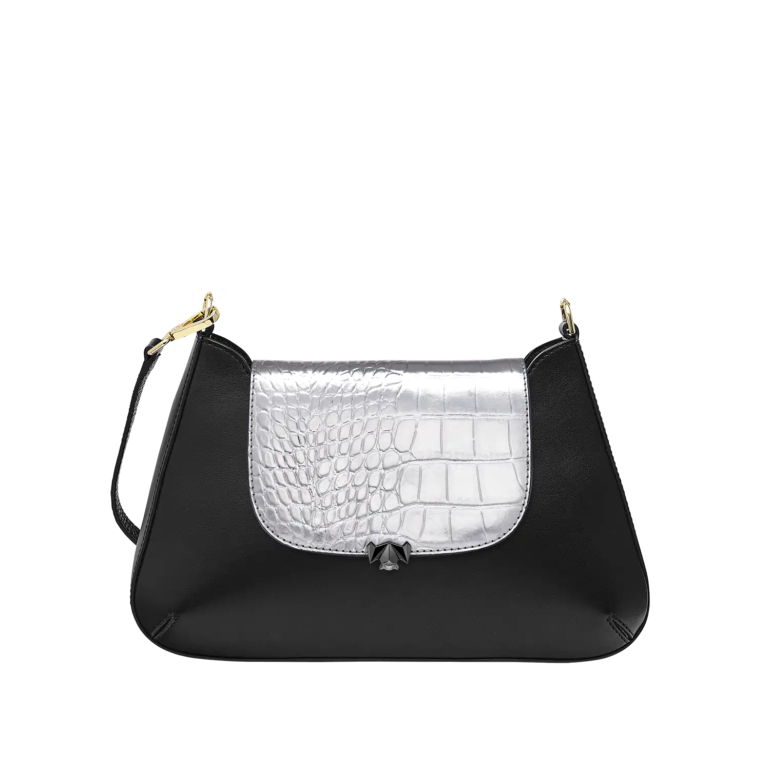 BC Wechselklappe - Mini Dazzle Croco - schwarz