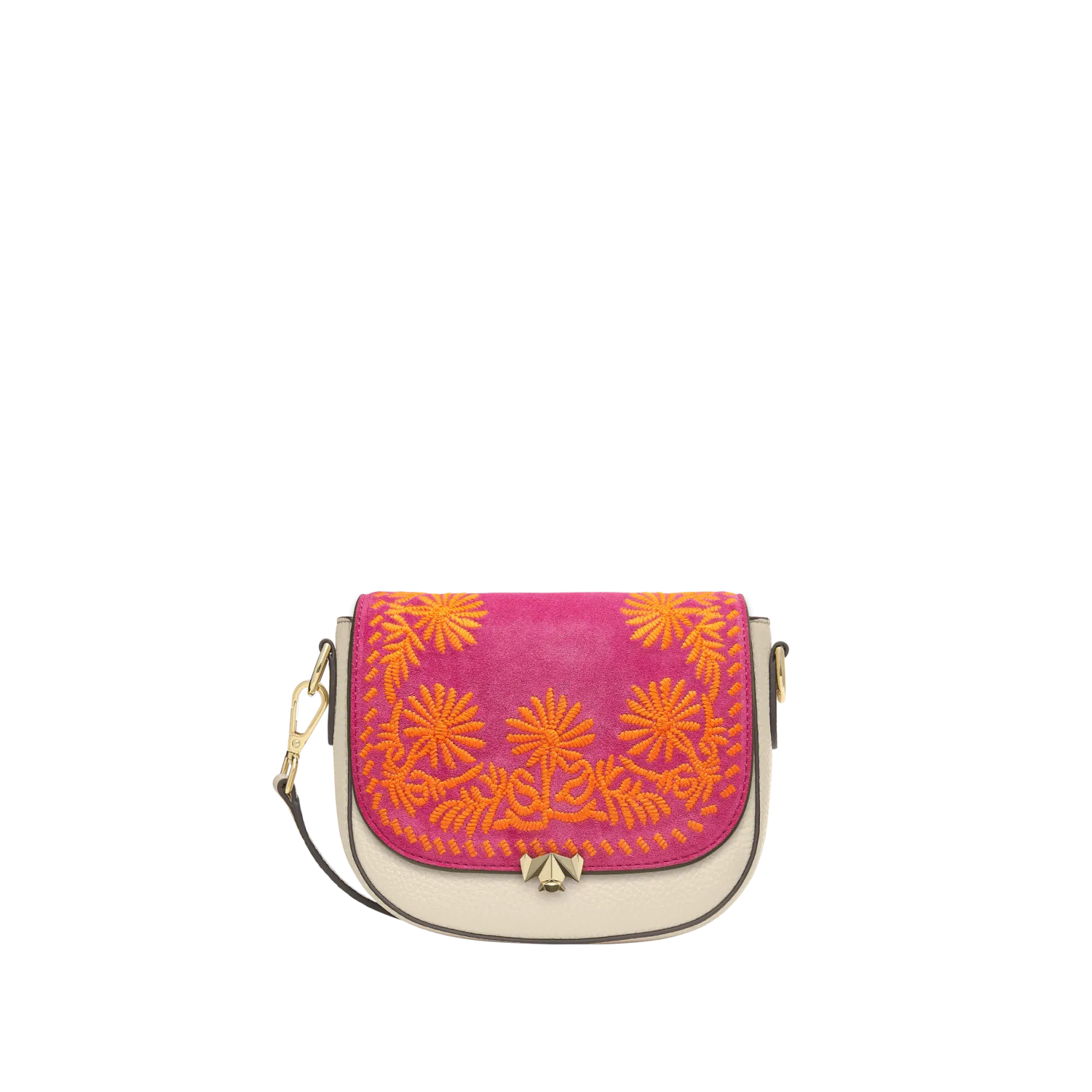 Wechselklappe - Mini Crazy Daisy - pink-orange