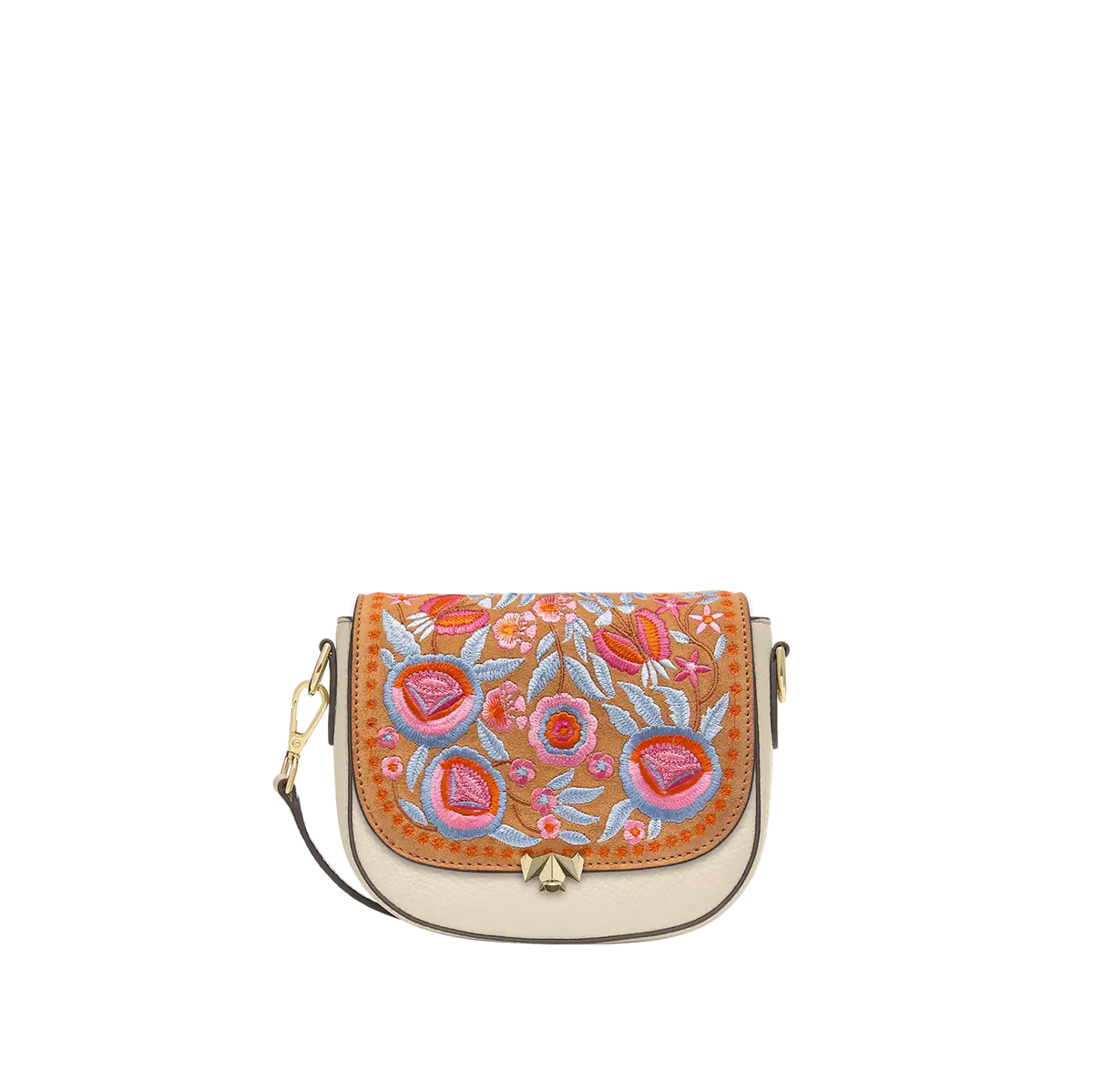 Wechselklappe - Mini Gypsy Petal - cognac-bunt