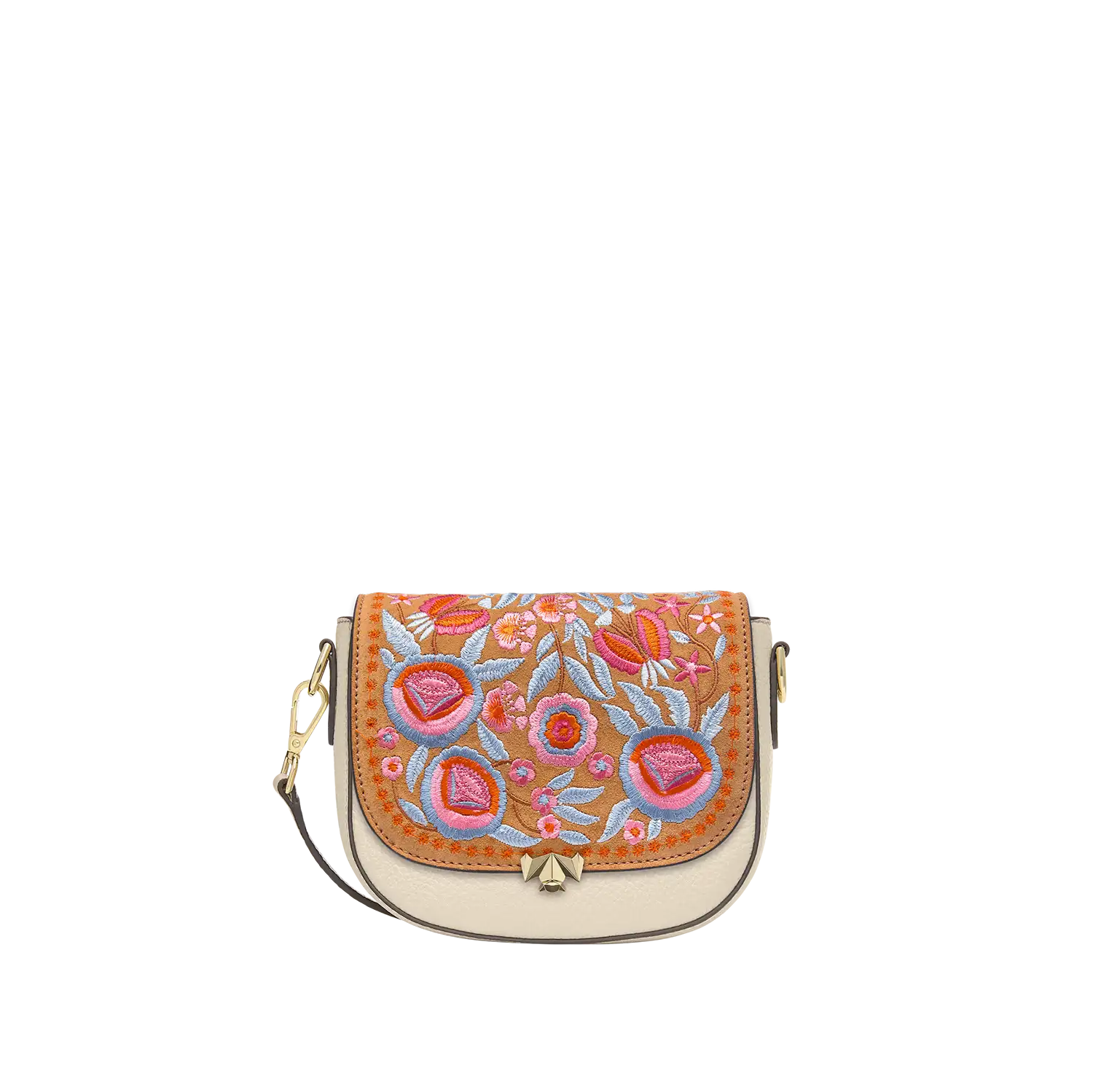 Wechselklappe - Mini Gypsy Petal - cognac-bunt