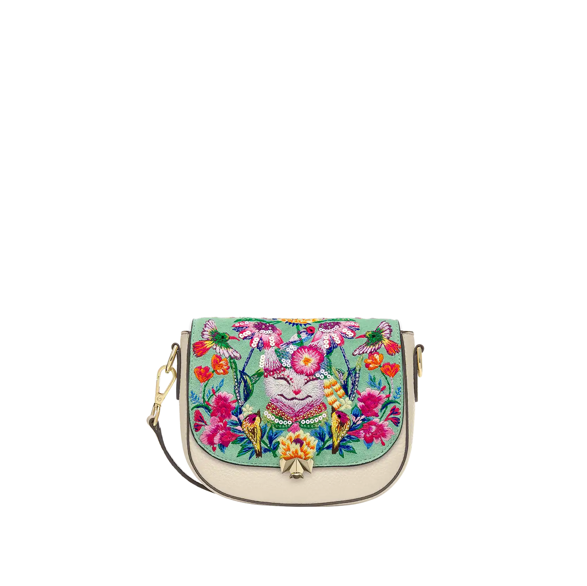 Wechselklappe - Mini Happy Cat - hellgrün