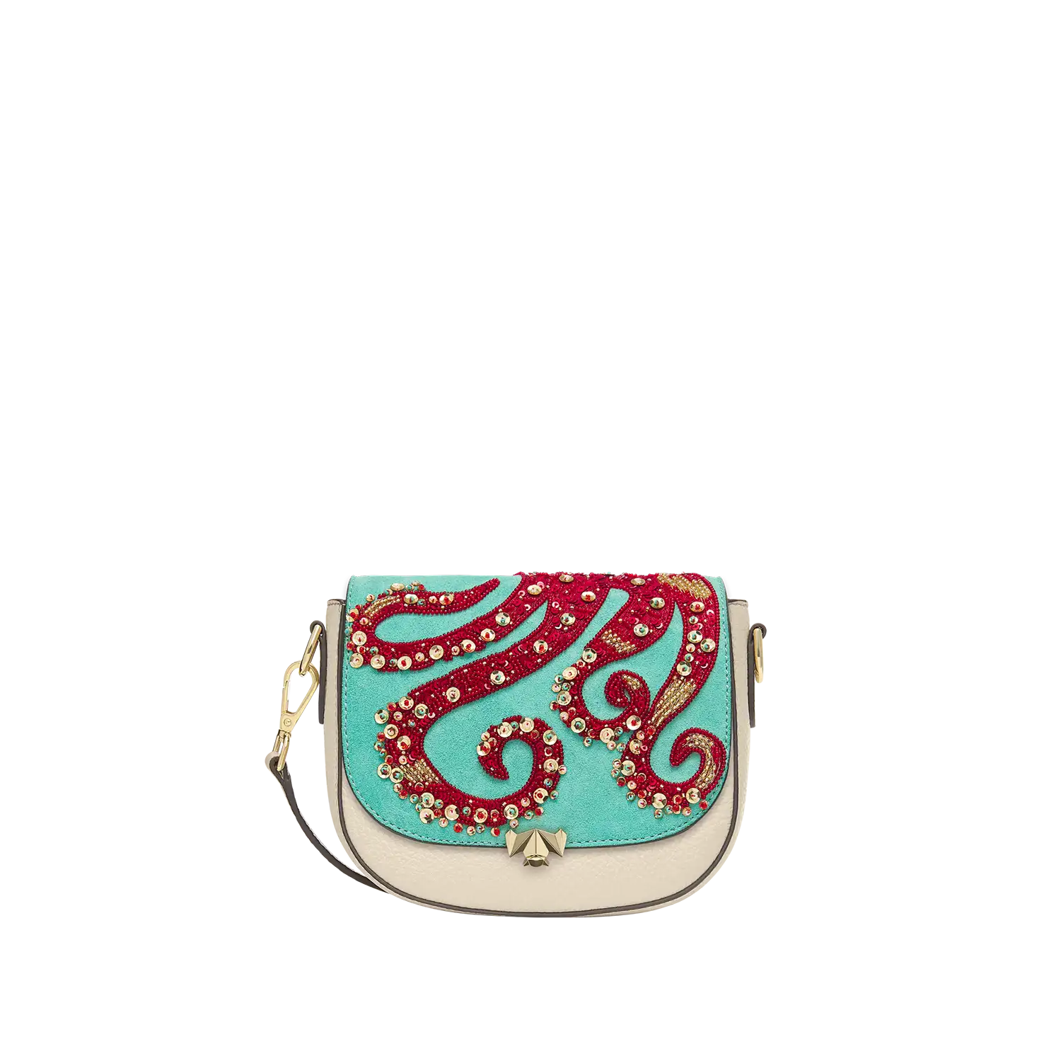 Wechselklappe - Mini OctoBussi - türkis-rot