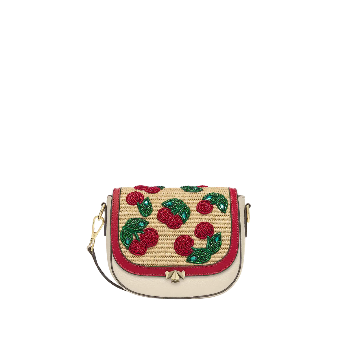 Wechselklappe - Mini Raffia Amarena - bast-rot