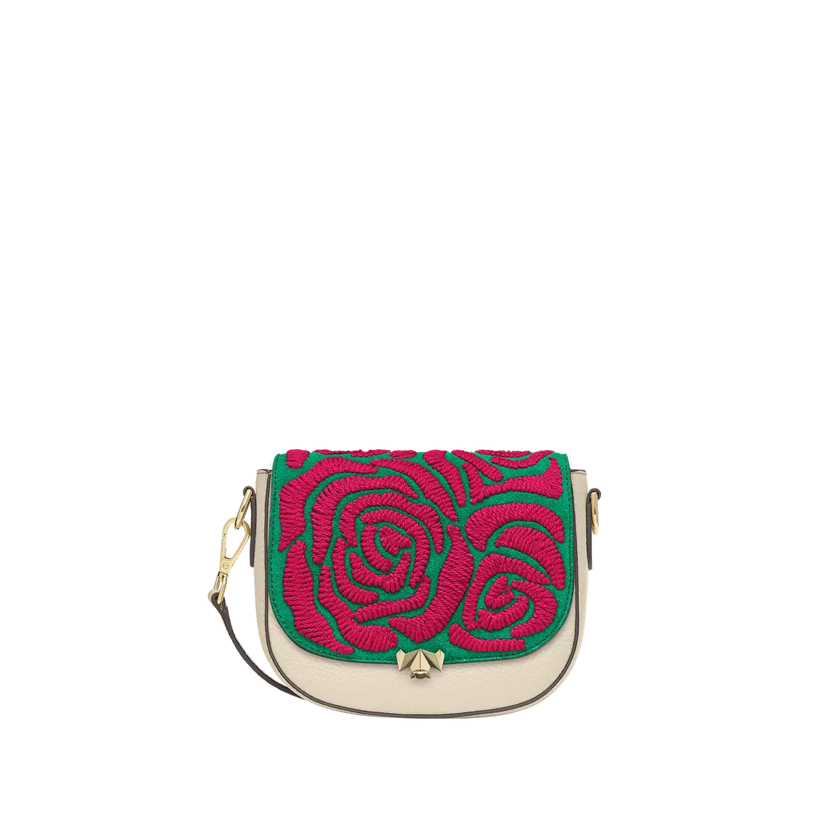 Wechselklappe - Mini Rose Bouquett - grün-pink