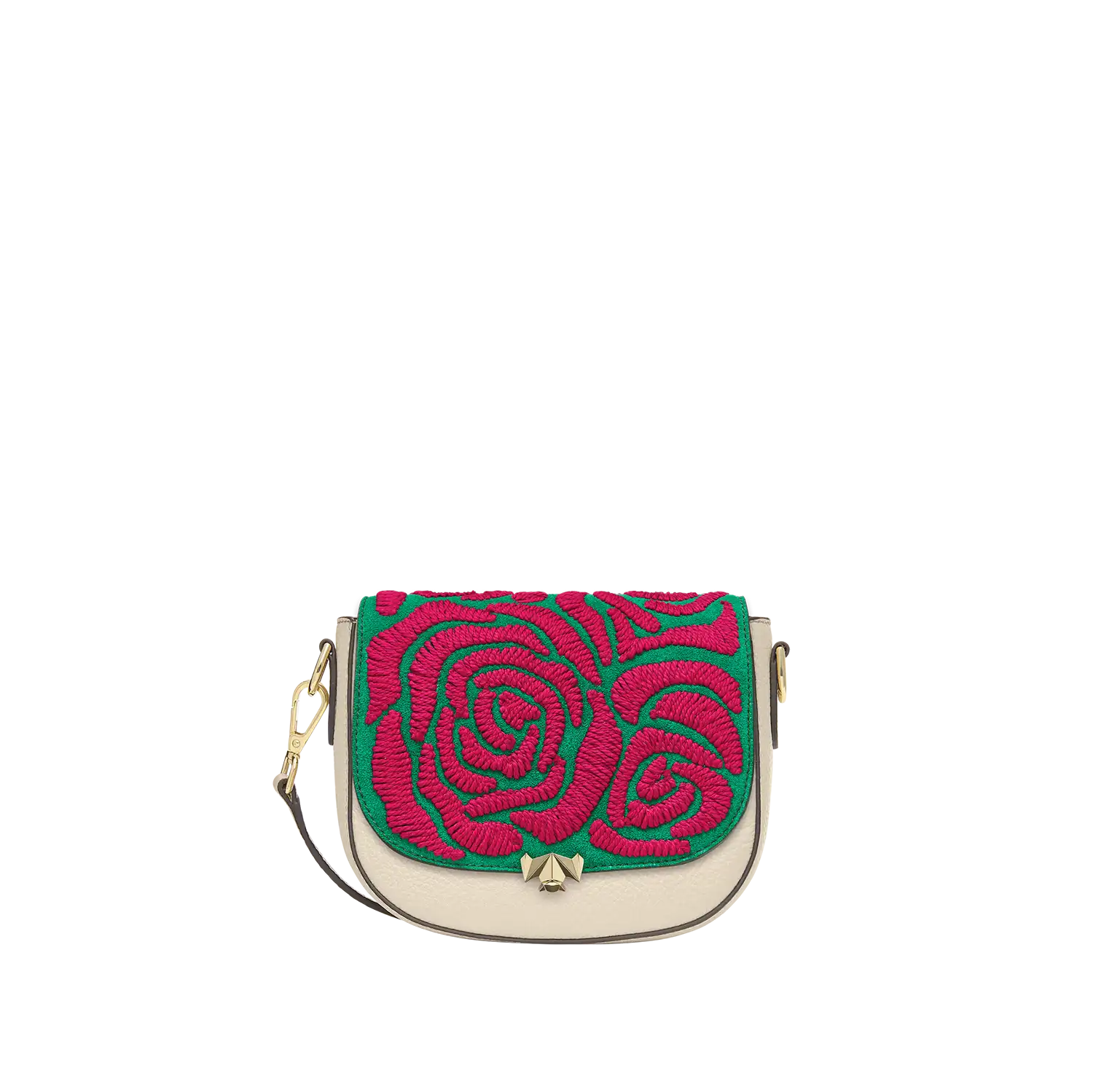 Wechselklappe - Mini Rose Bouquett - grün-pink