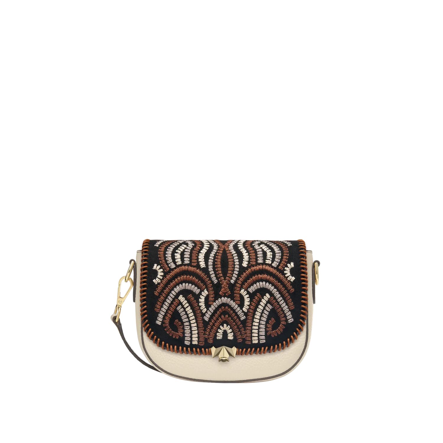 changeable flap - Mini Woven Wave - black