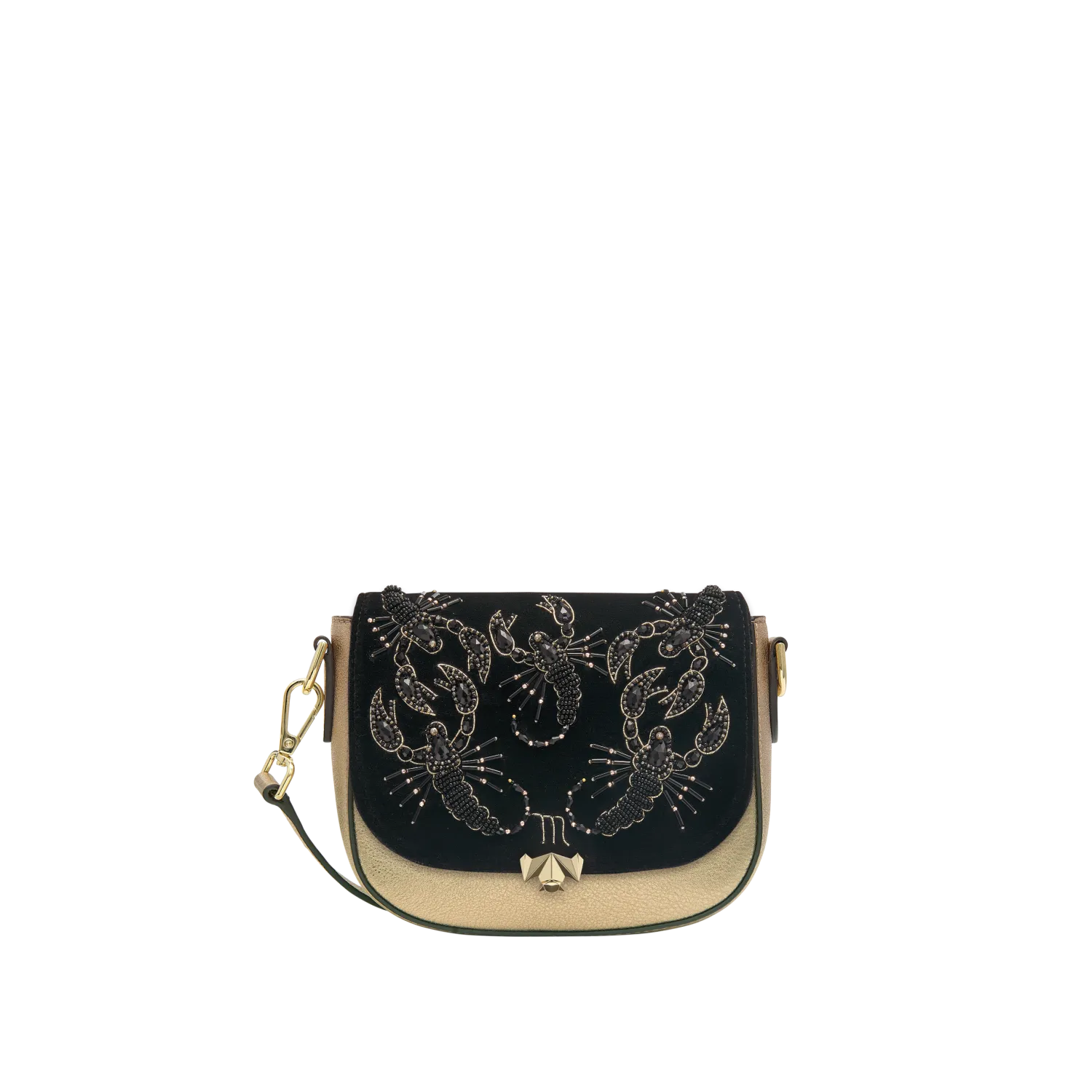 changeable flap - Mini Gilded Scorpion - black