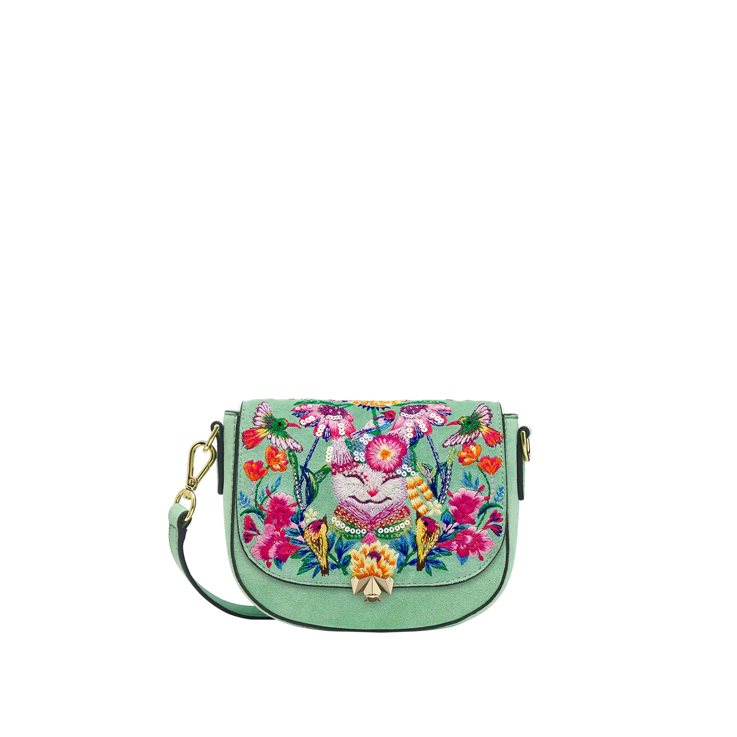 Wechselklappe - Mini Happy Cat - hellgrün