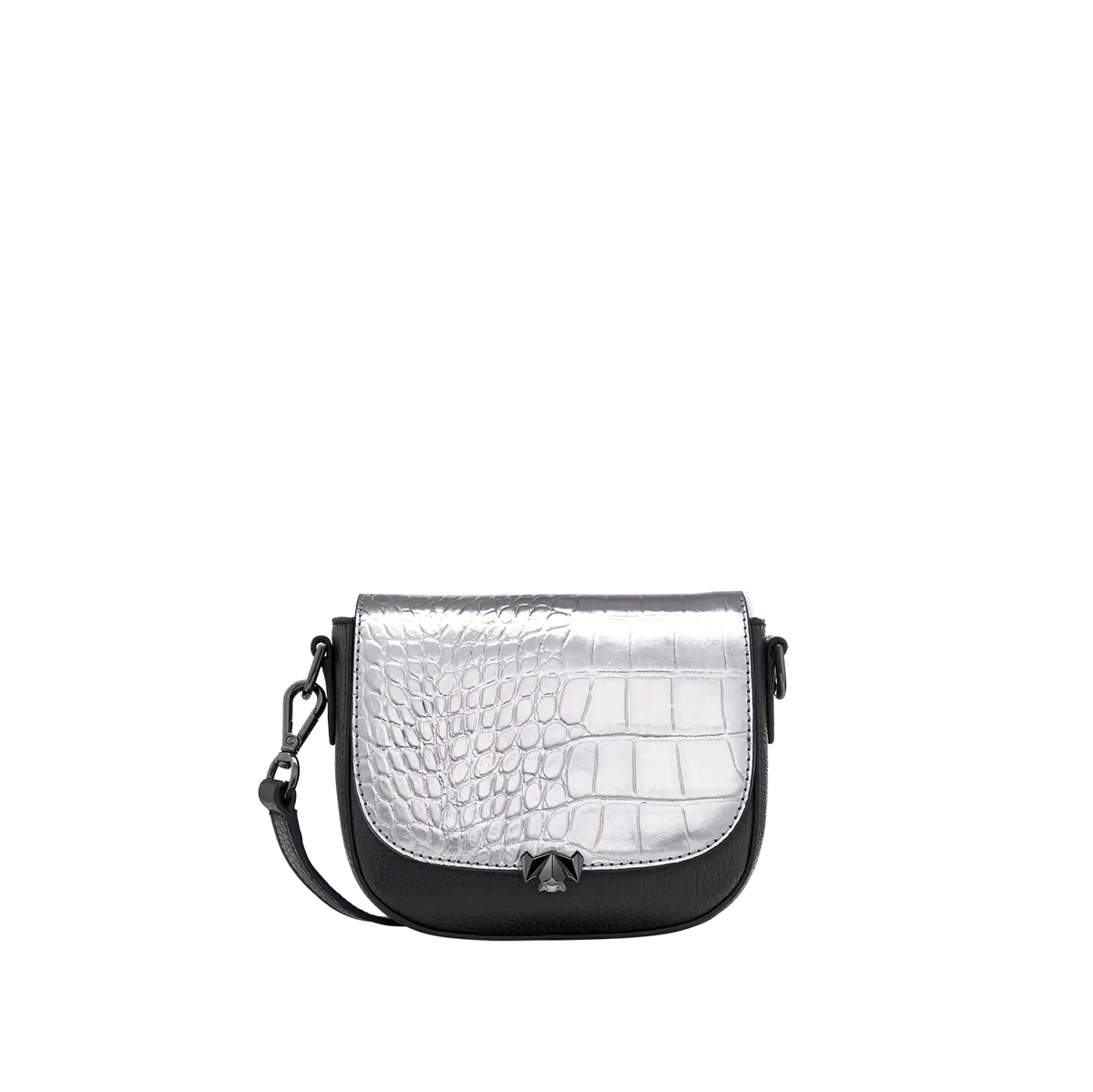 BC Wechselklappe - Mini Dazzle Croco - schwarz