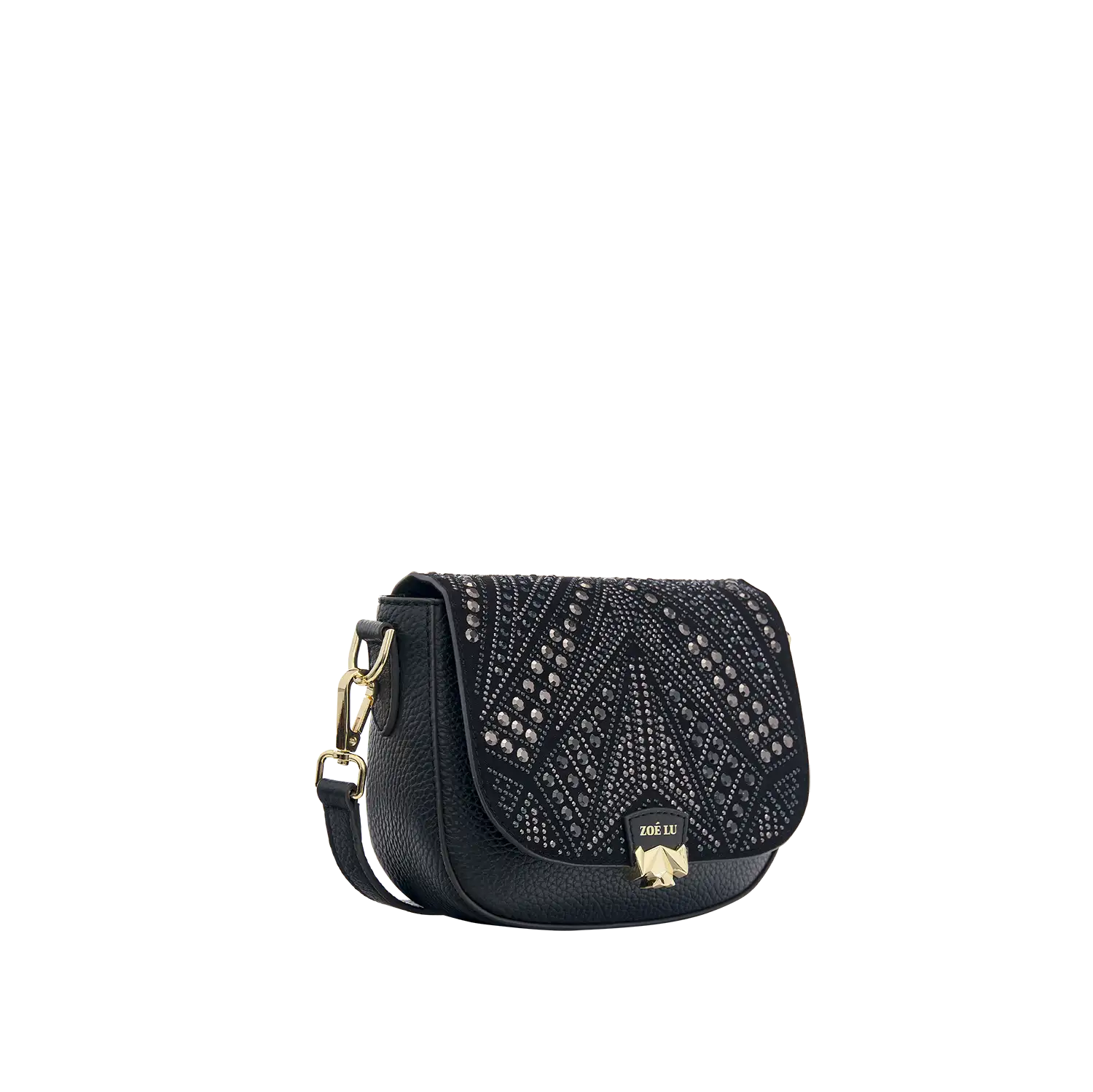 Wechselklappe - Mini Black Sparkle - schwarz