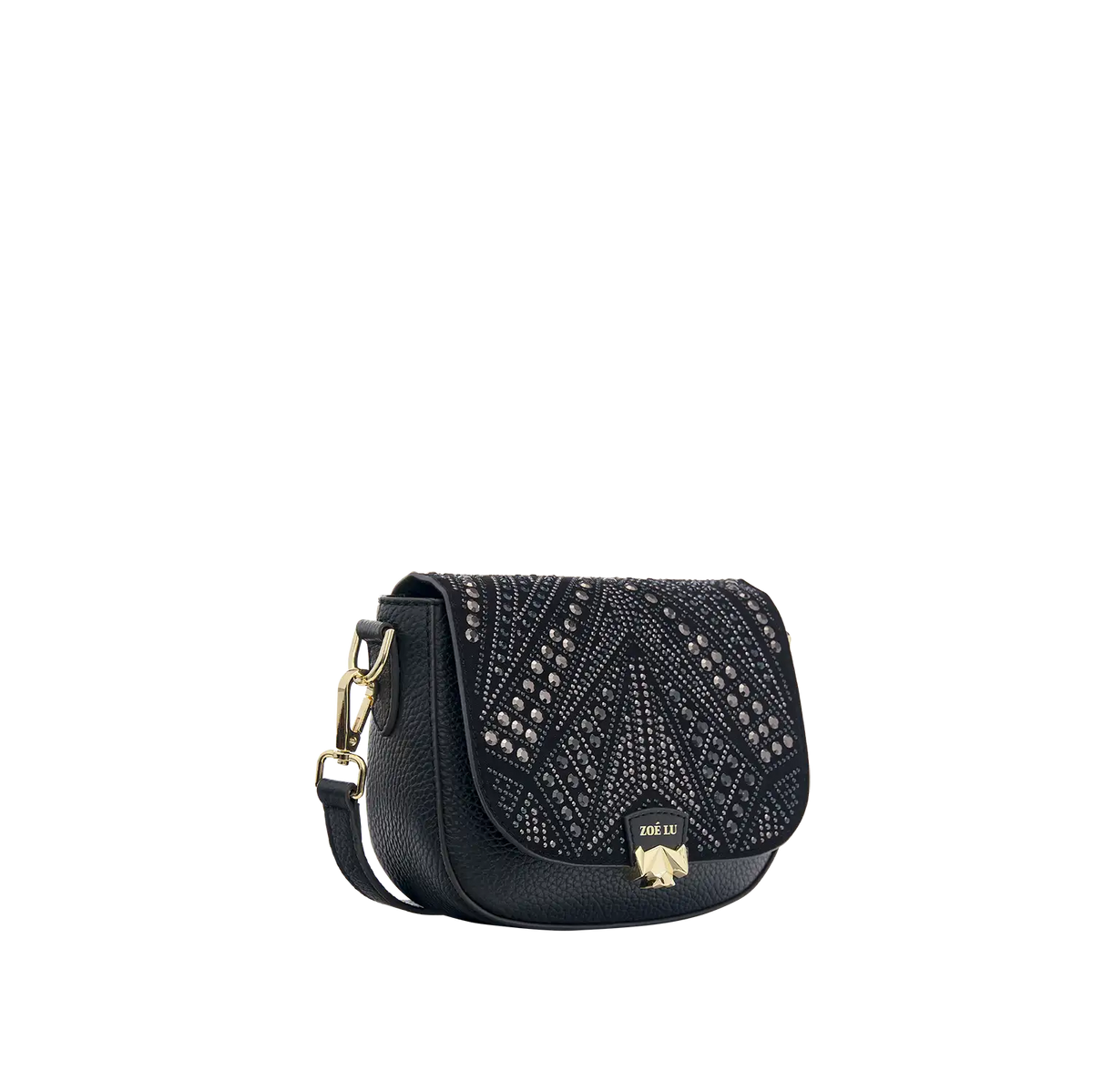 Wechselklappe - Mini Black Sparkle - schwarz