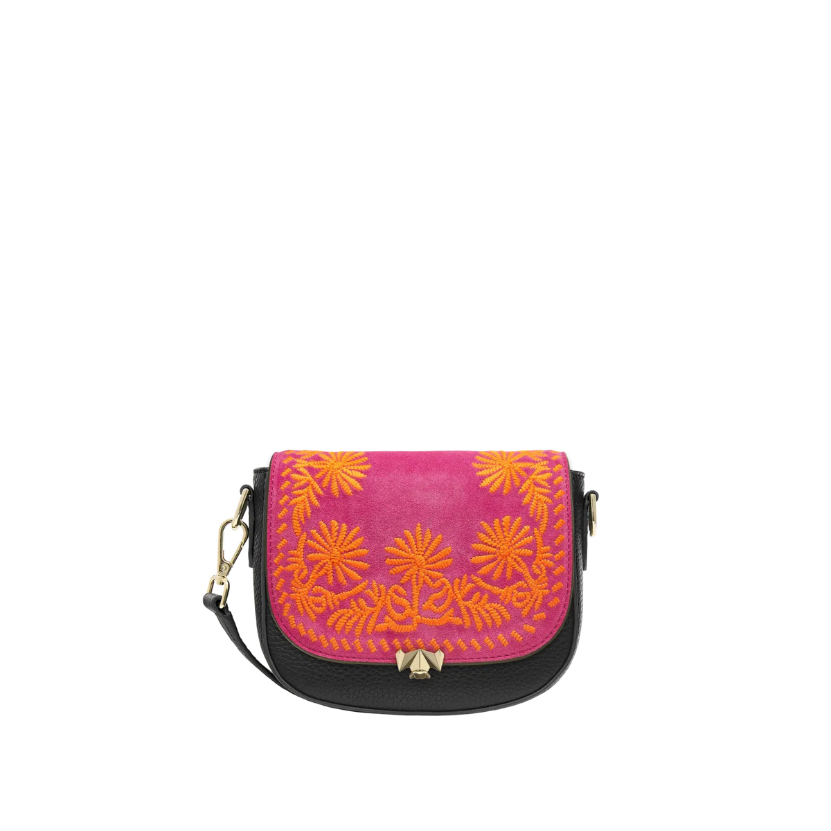 Wechselklappe - Mini Crazy Daisy - pink-orange