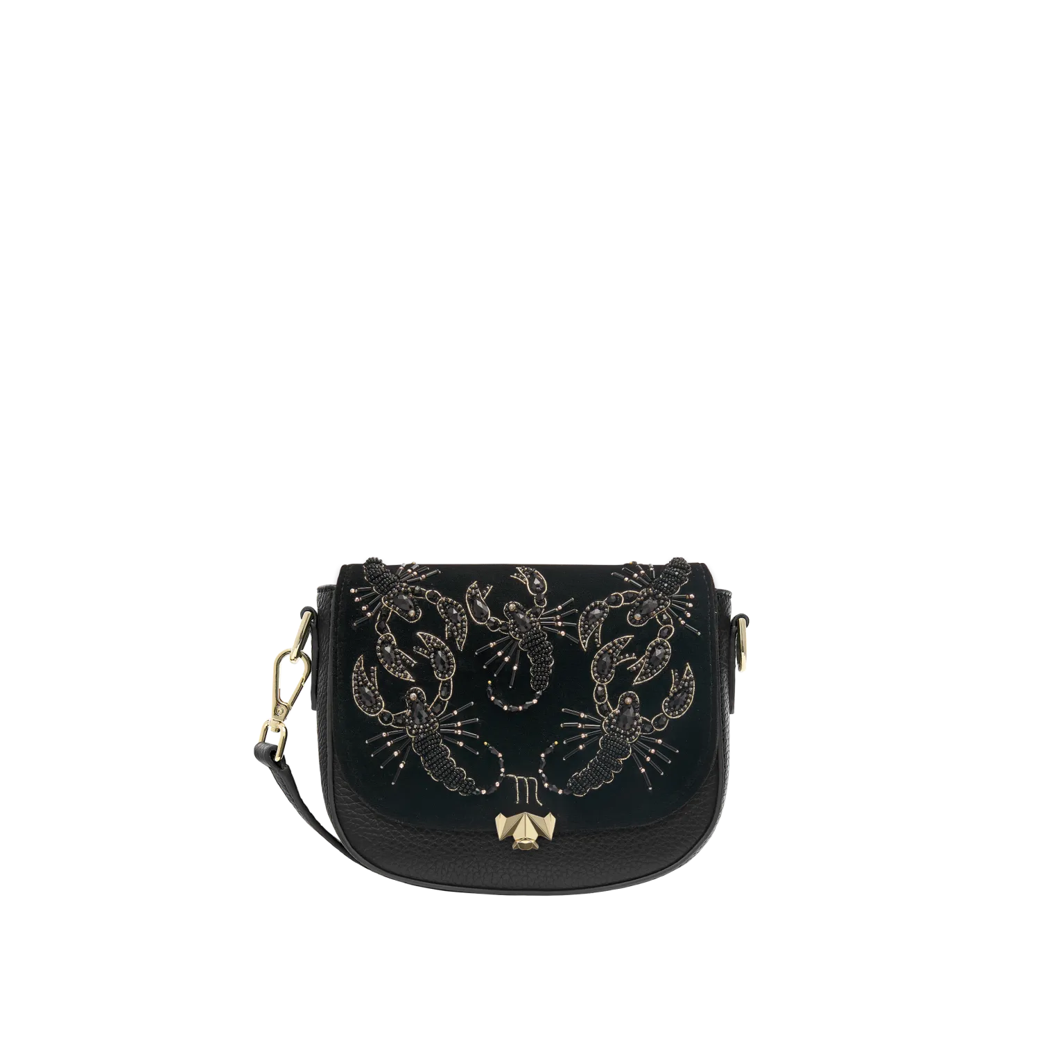 changeable flap - Mini Gilded Scorpion - black