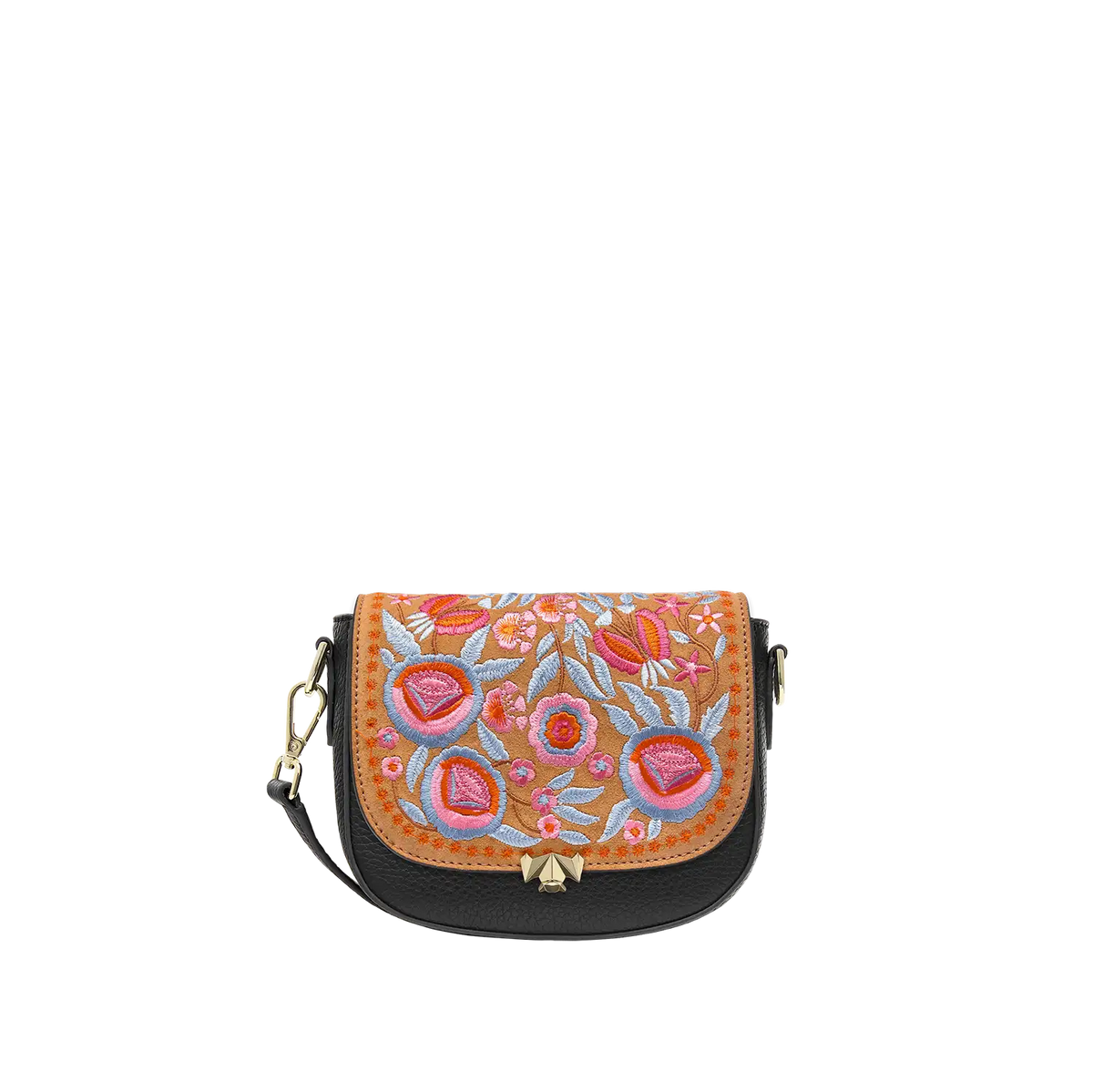 Wechselklappe - Mini Gypsy Petal - cognac-bunt