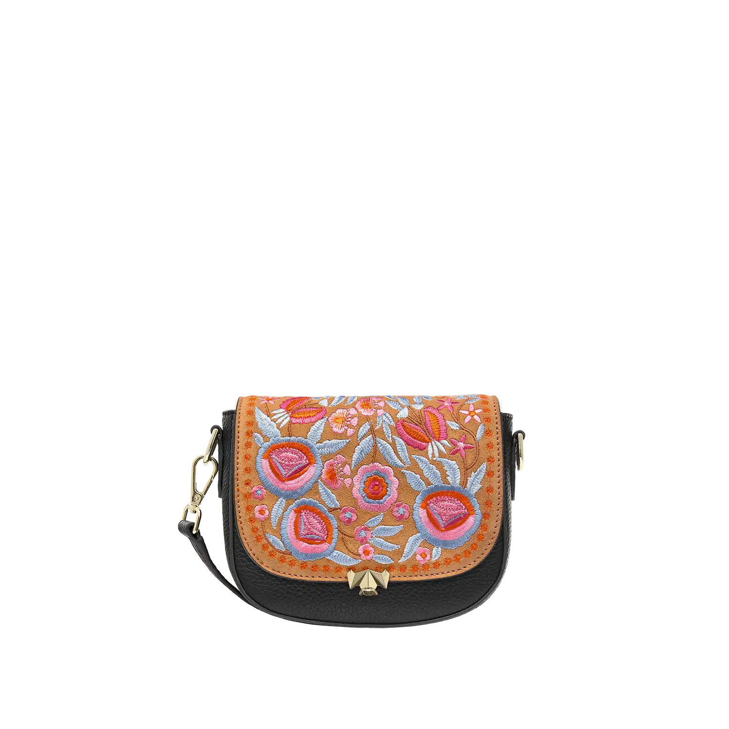 Wechselklappe - Mini Gypsy Petal - cognac-bunt