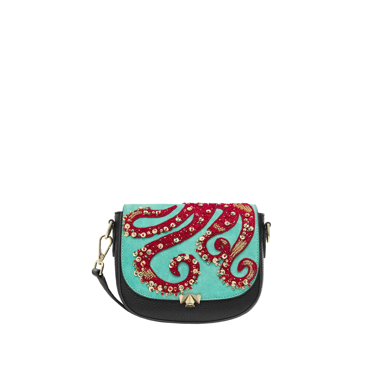 Wechselklappe - Mini OctoBussi - türkis-rot