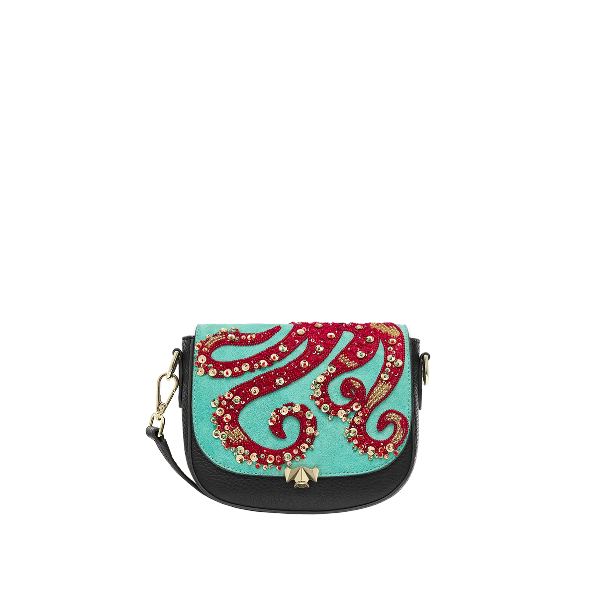 Wechselklappe - Mini OctoBussi - türkis-rot