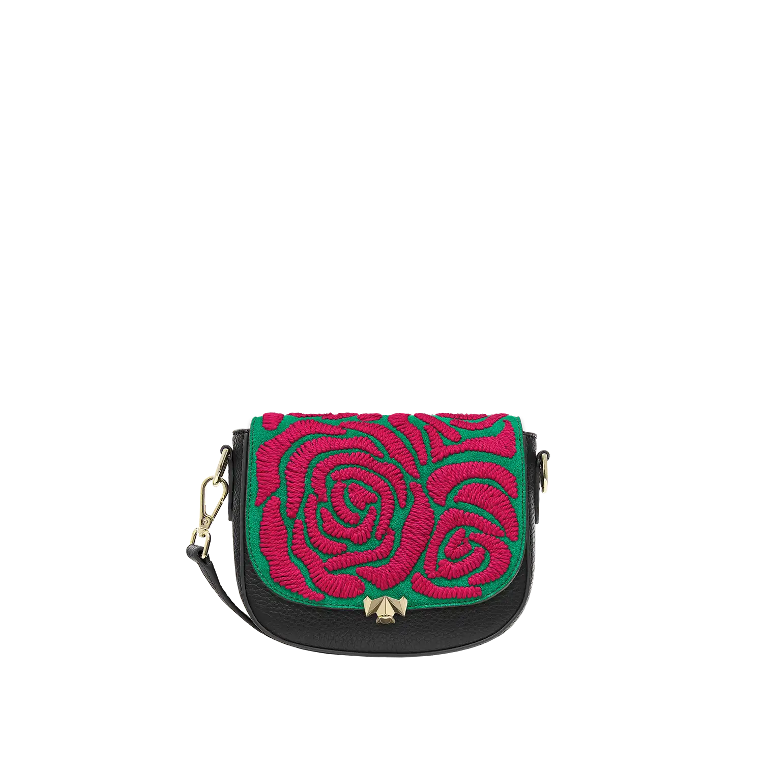 Wechselklappe - Mini Rose Bouquett - grün-pink