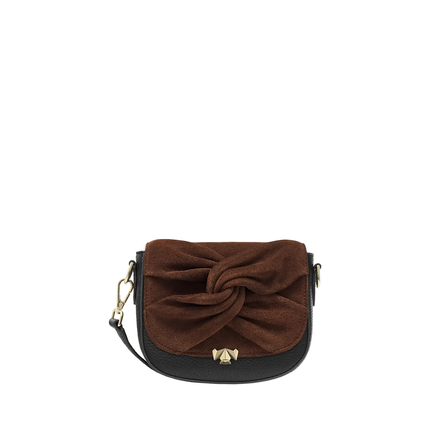 Wechselklappe -  Mini Twisted Knot - braun