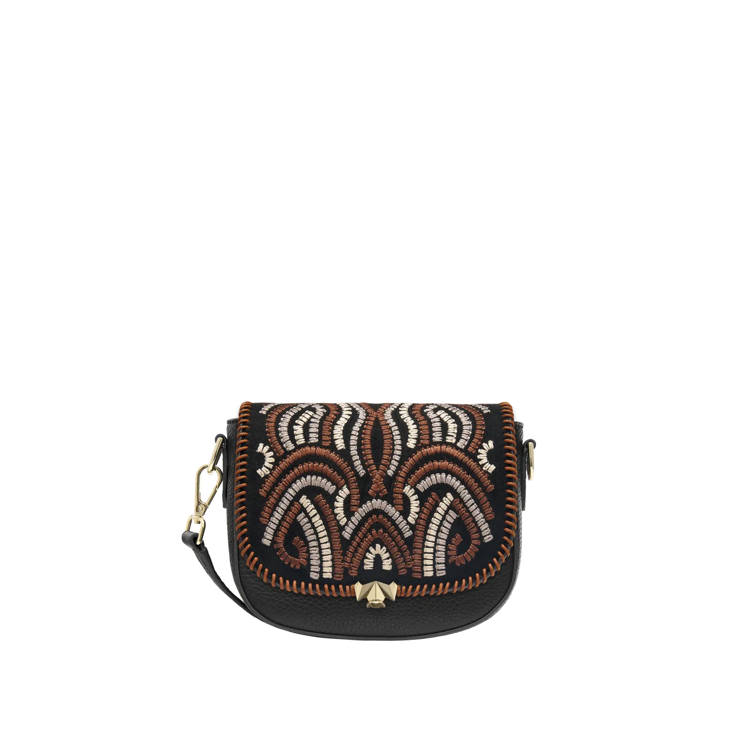 changeable flap - Mini Woven Wave - black