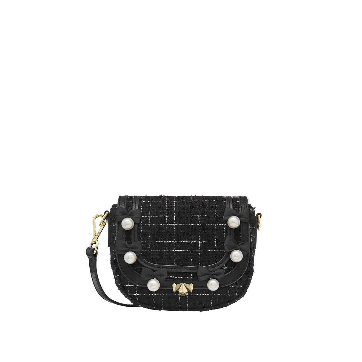 Wechselklappe - Mini Black Pearl - schwarz-weiß