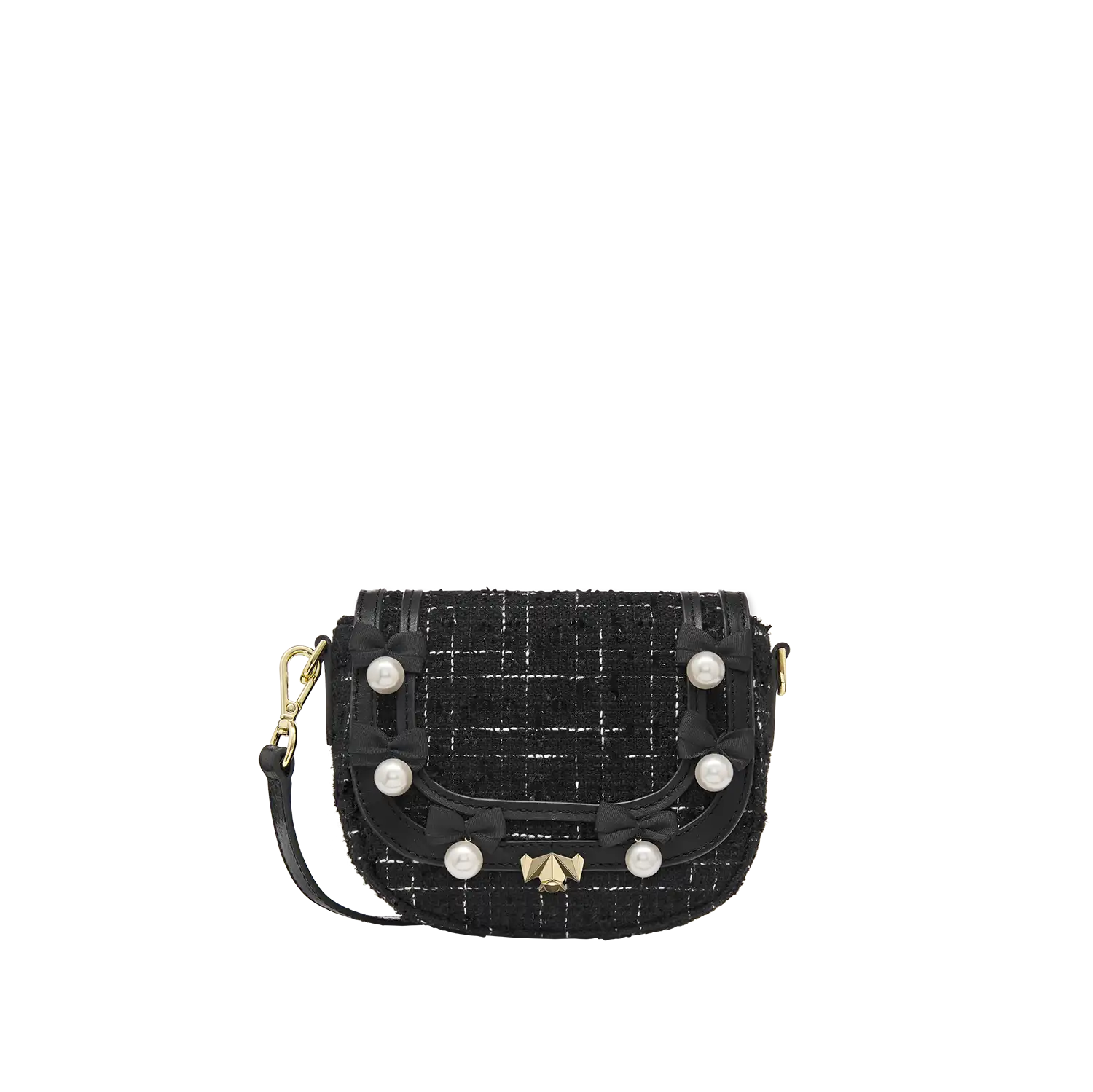 Wechselklappe - Mini Black Pearl - schwarz-weiß