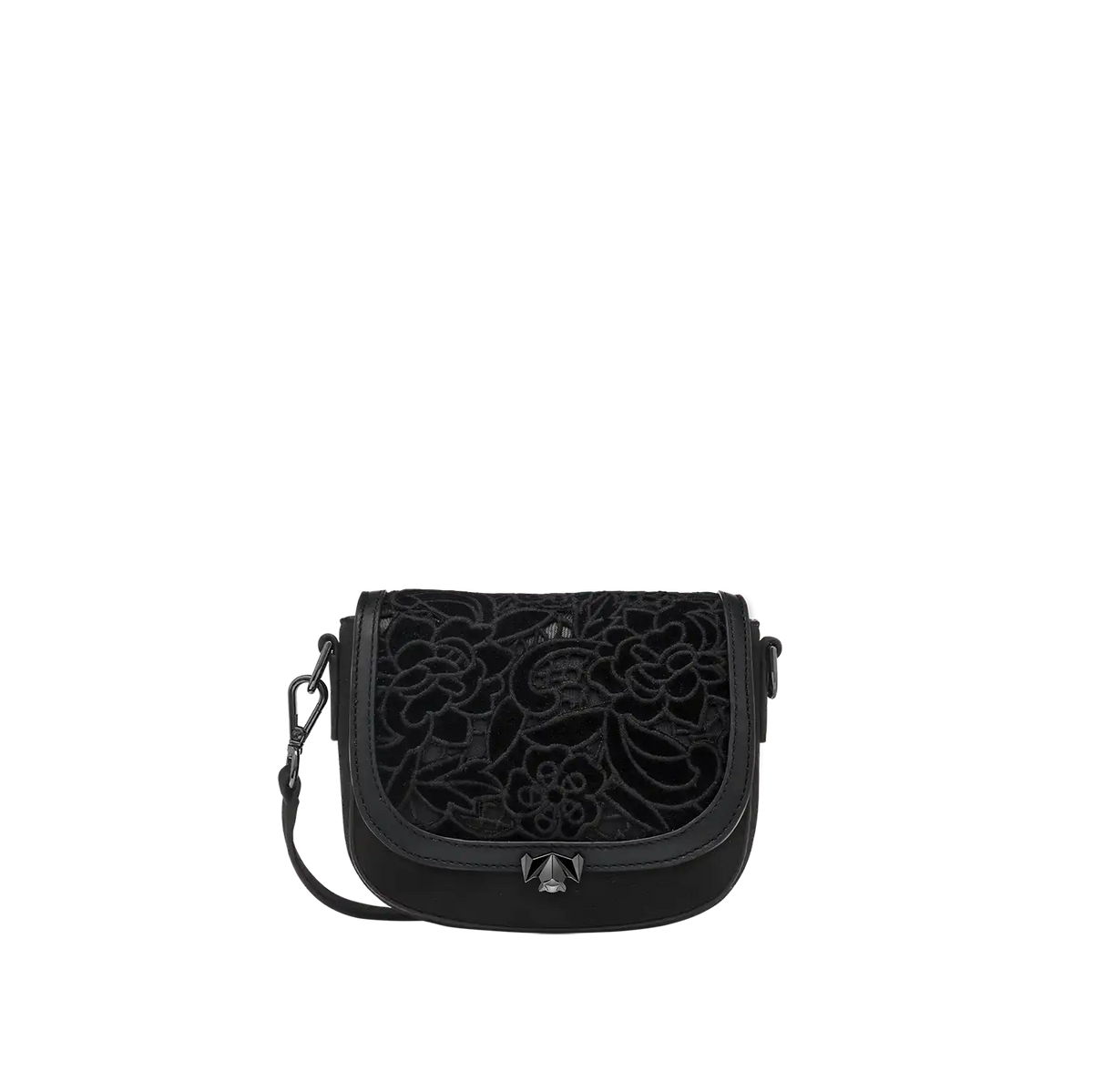 BC Wechselklappe - Mini Midnight Bloom - schwarz