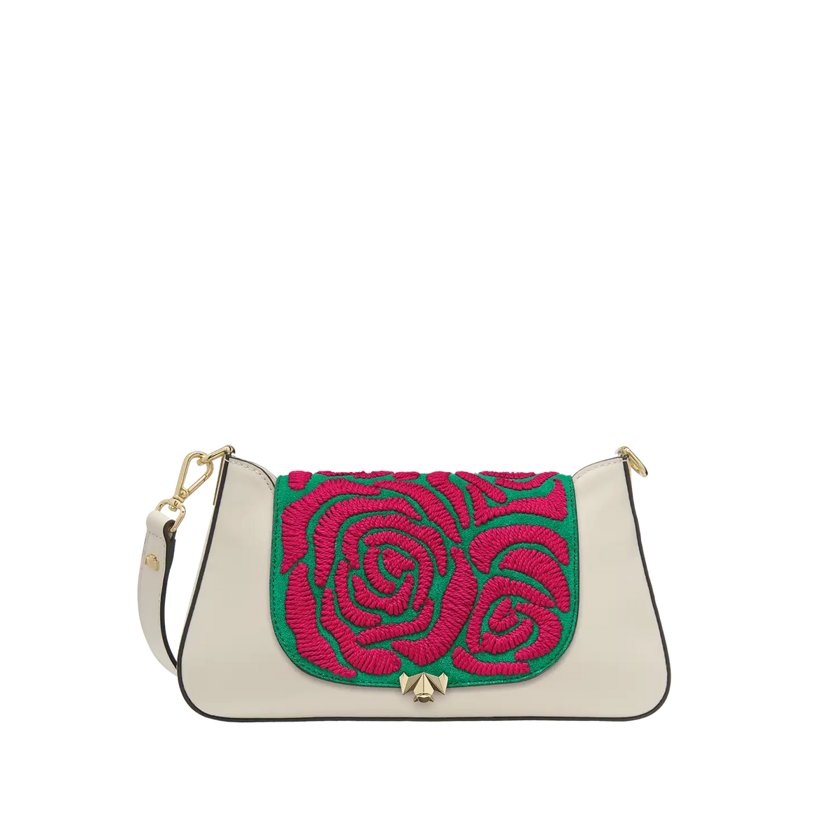 Wechselklappe - Mini Rose Bouquett - grün-pink