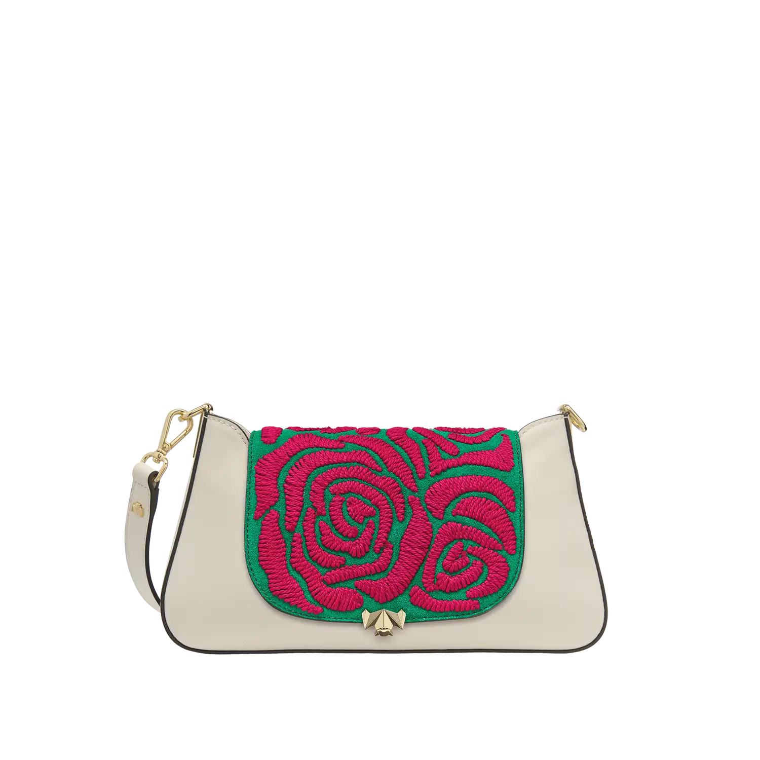 Wechselklappe - Mini Rose Bouquett - grün-pink