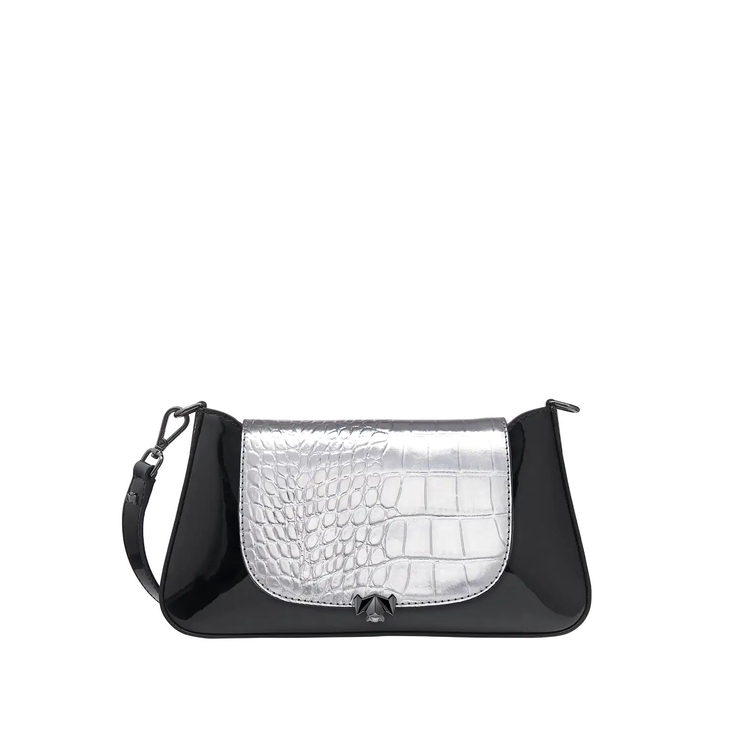 BC Wechselklappe - Mini Dazzle Croco - schwarz