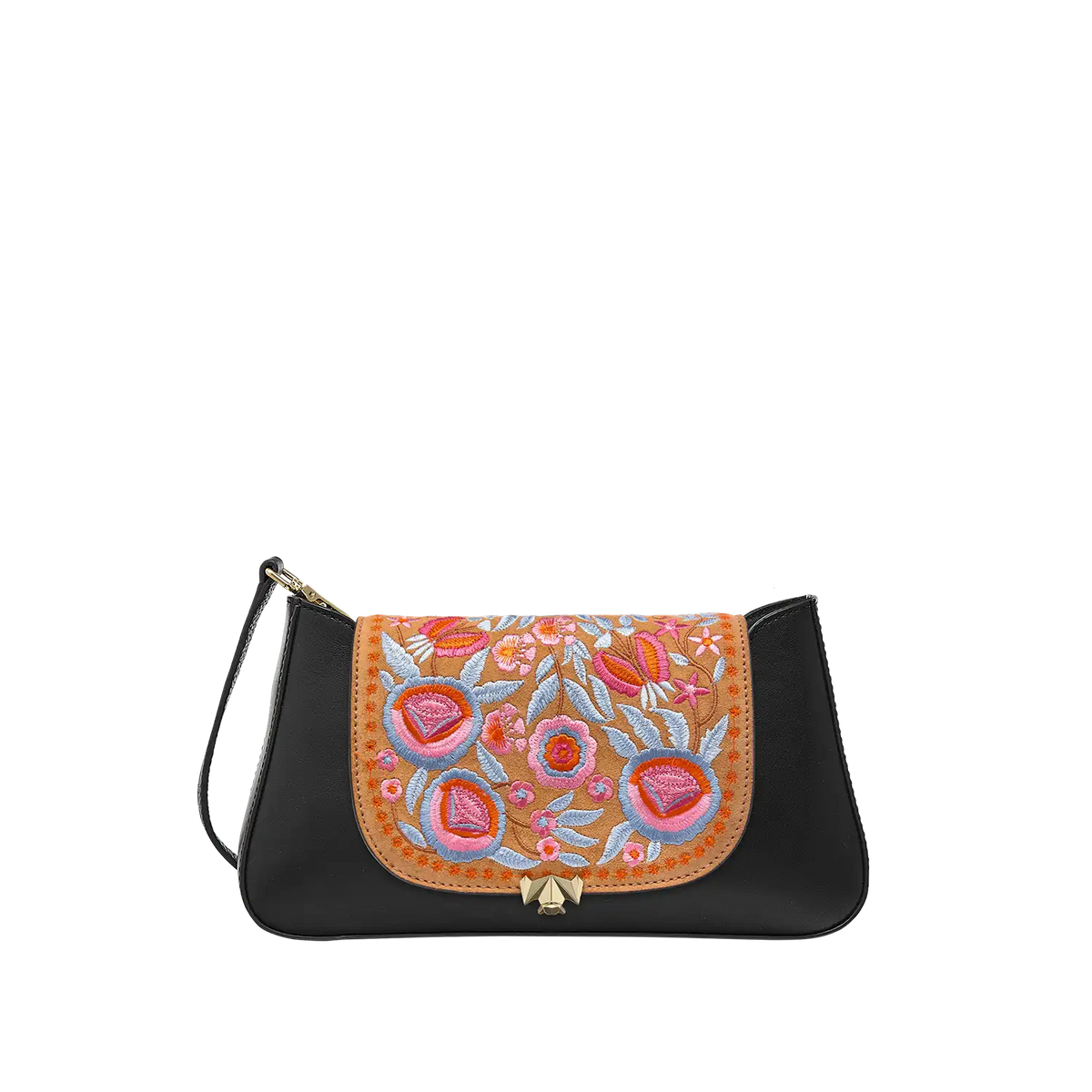 Wechselklappe - Mini Gypsy Petal - cognac-bunt