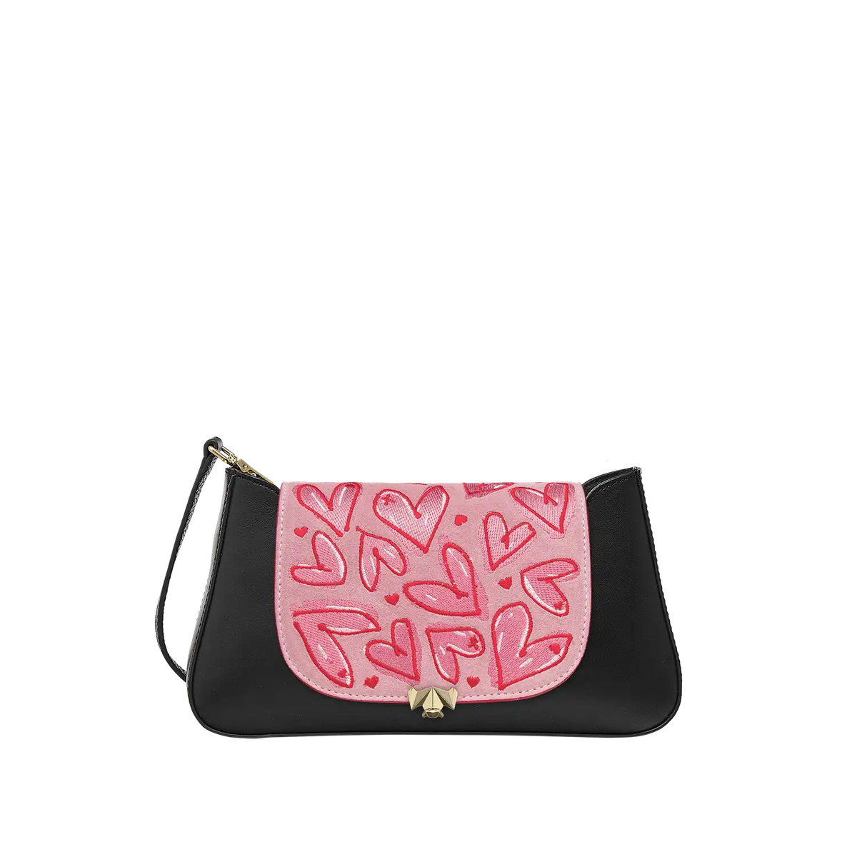 Wechselklappe - Mini Happy Hearts - rosa-rot