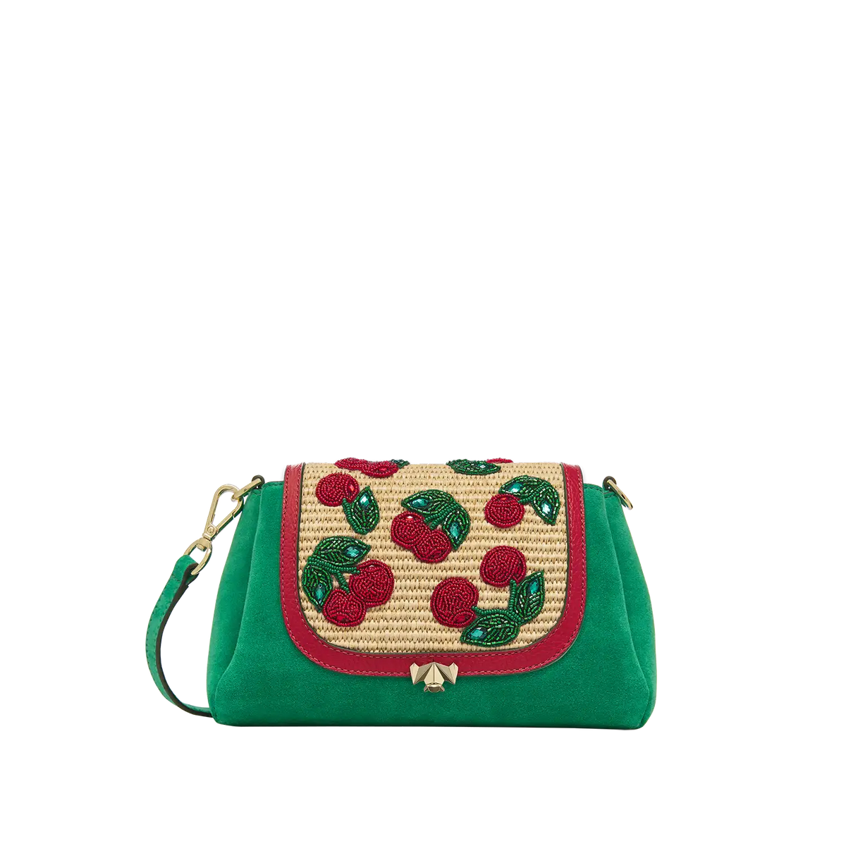 Wechselklappe - Mini Raffia Amarena - bast-rot