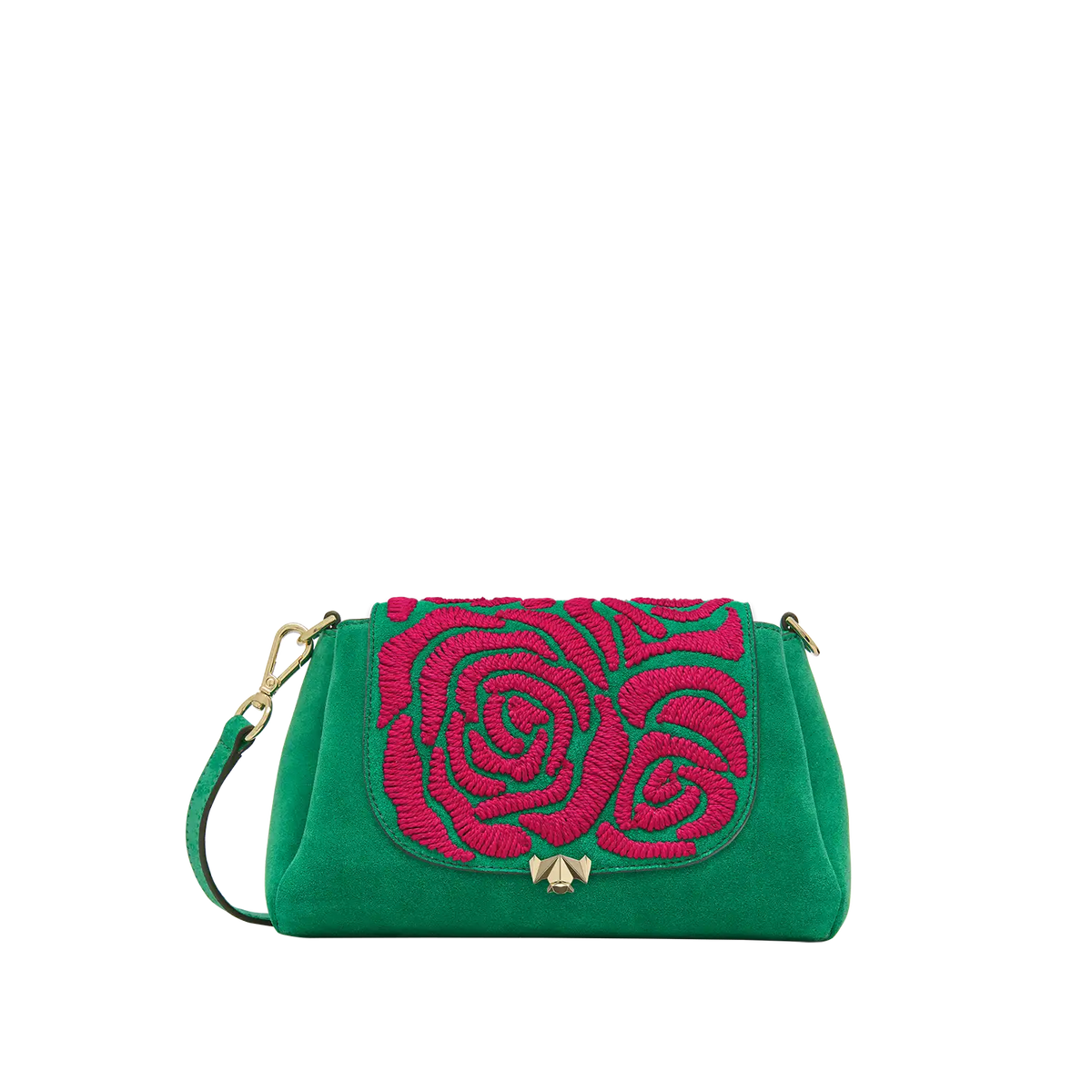 Wechselklappe - Mini Rose Bouquett - grün-pink