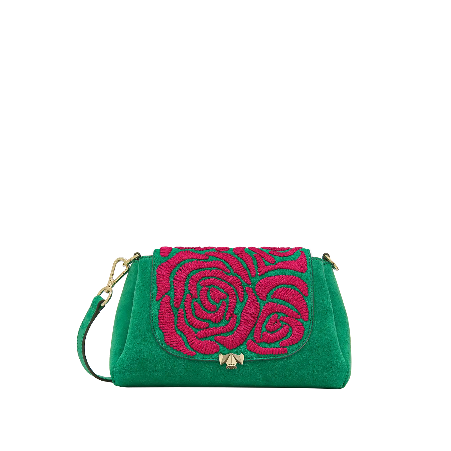 Wechselklappe - Mini Rose Bouquett - grün-pink