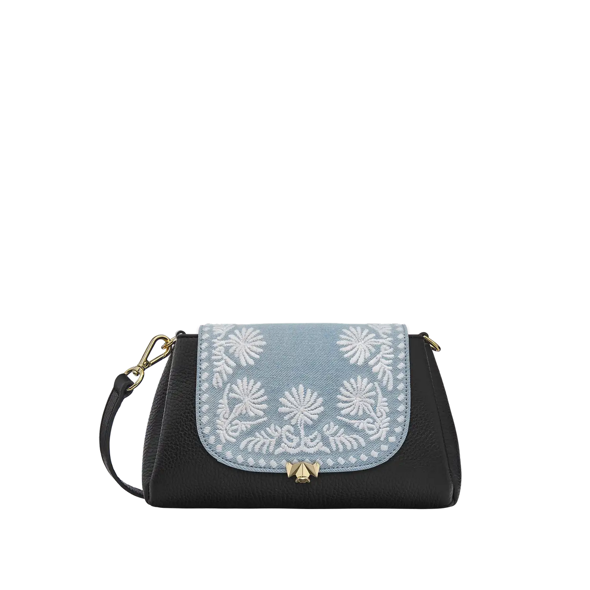 Wechselklappe - Mini Denim & Daisies - hellblau