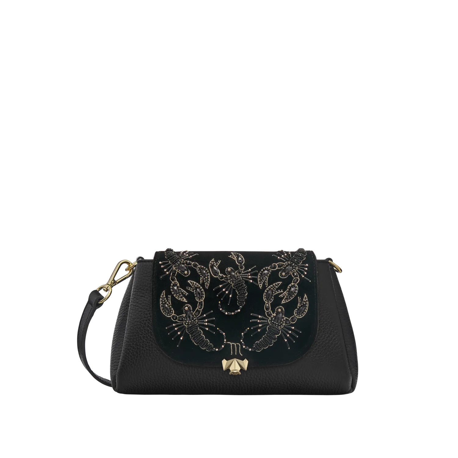changeable flap - Mini Gilded Scorpion - black
