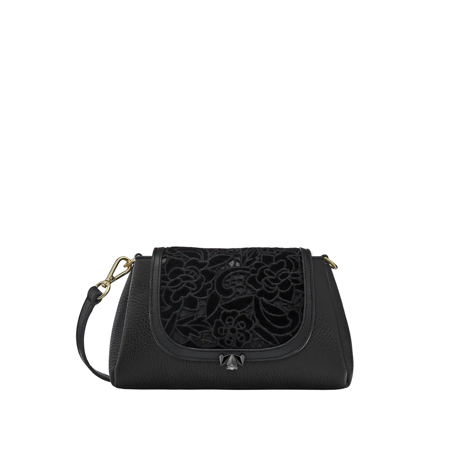 BC Wechselklappe - Mini Midnight Bloom - schwarz