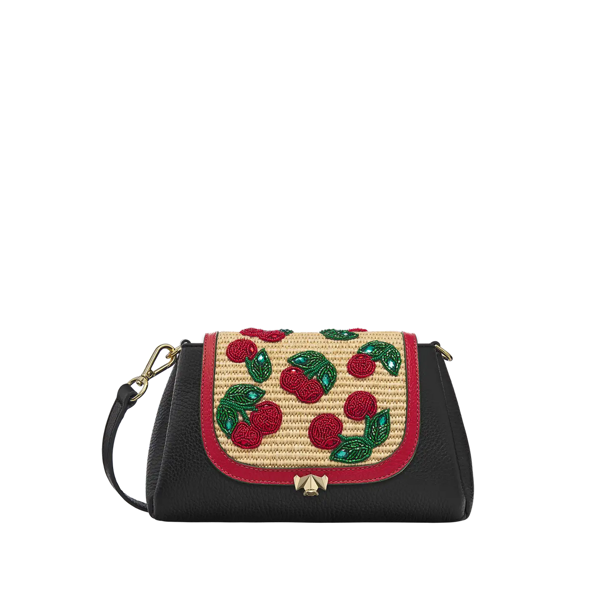 Wechselklappe - Mini Raffia Amarena - bast-rot