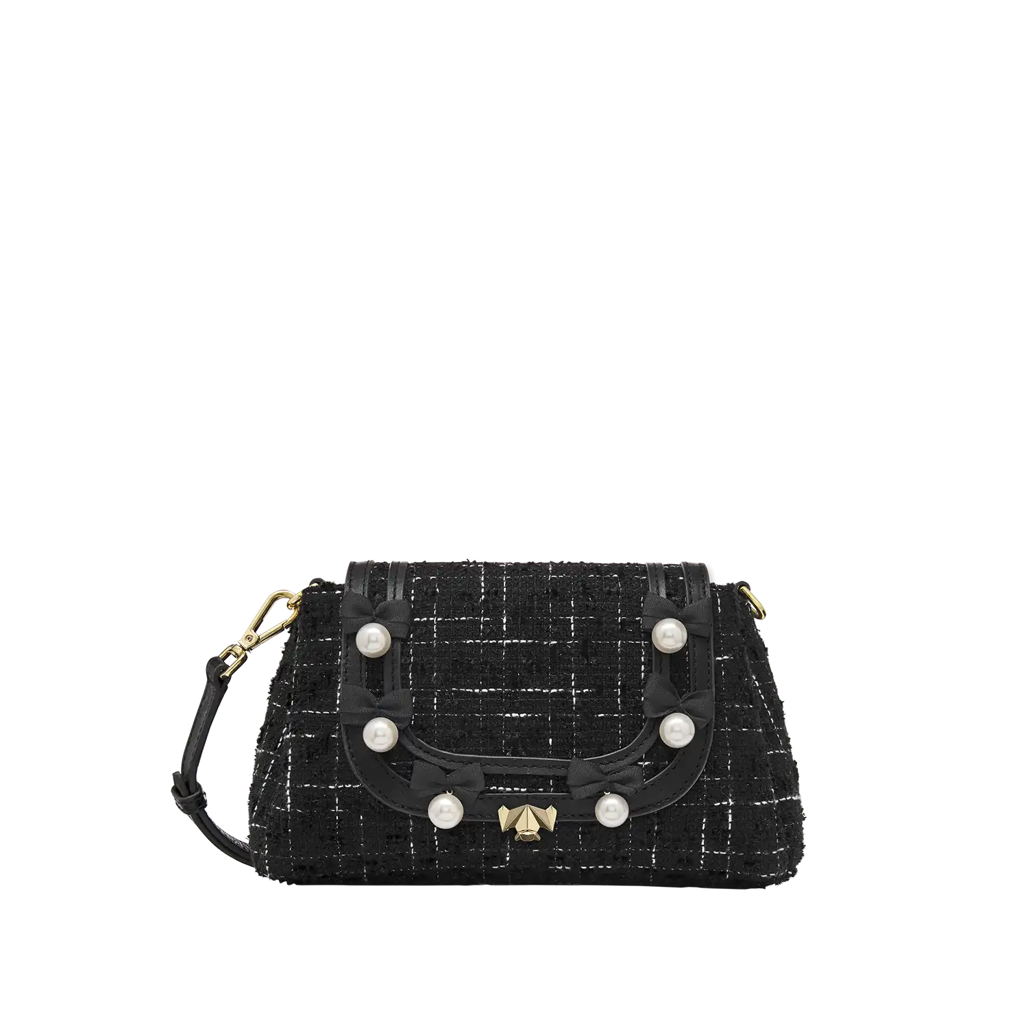 Taschenkoerper Mini Triple - Bouclé schwarz