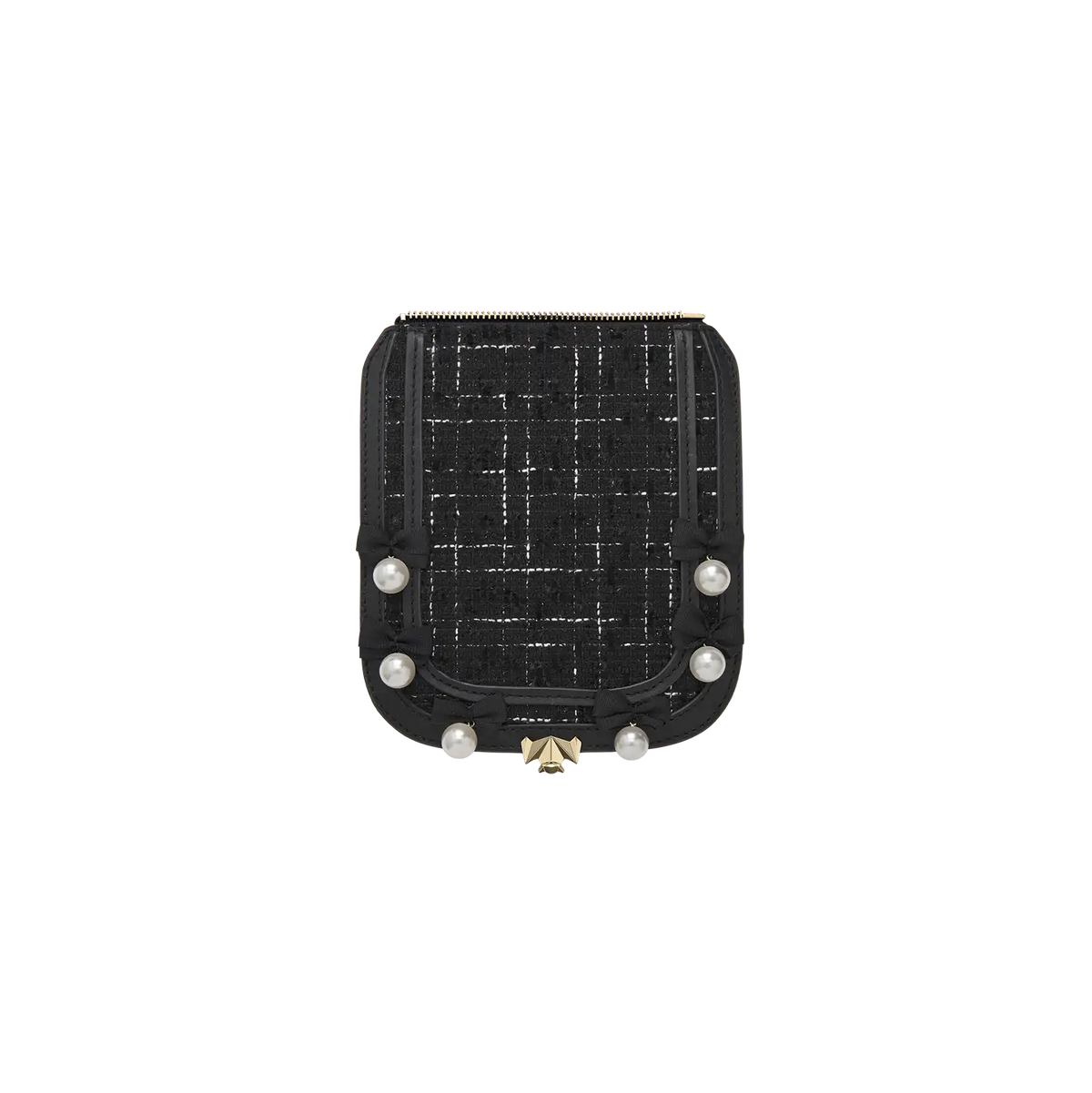 Wechselklappe - Mini Black Pearl - schwarz-weiß