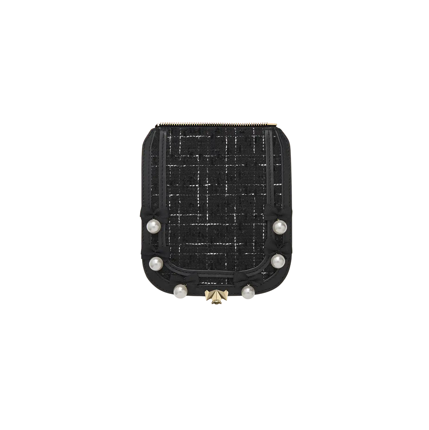 Wechselklappe - Mini Black Pearl - schwarz-weiß