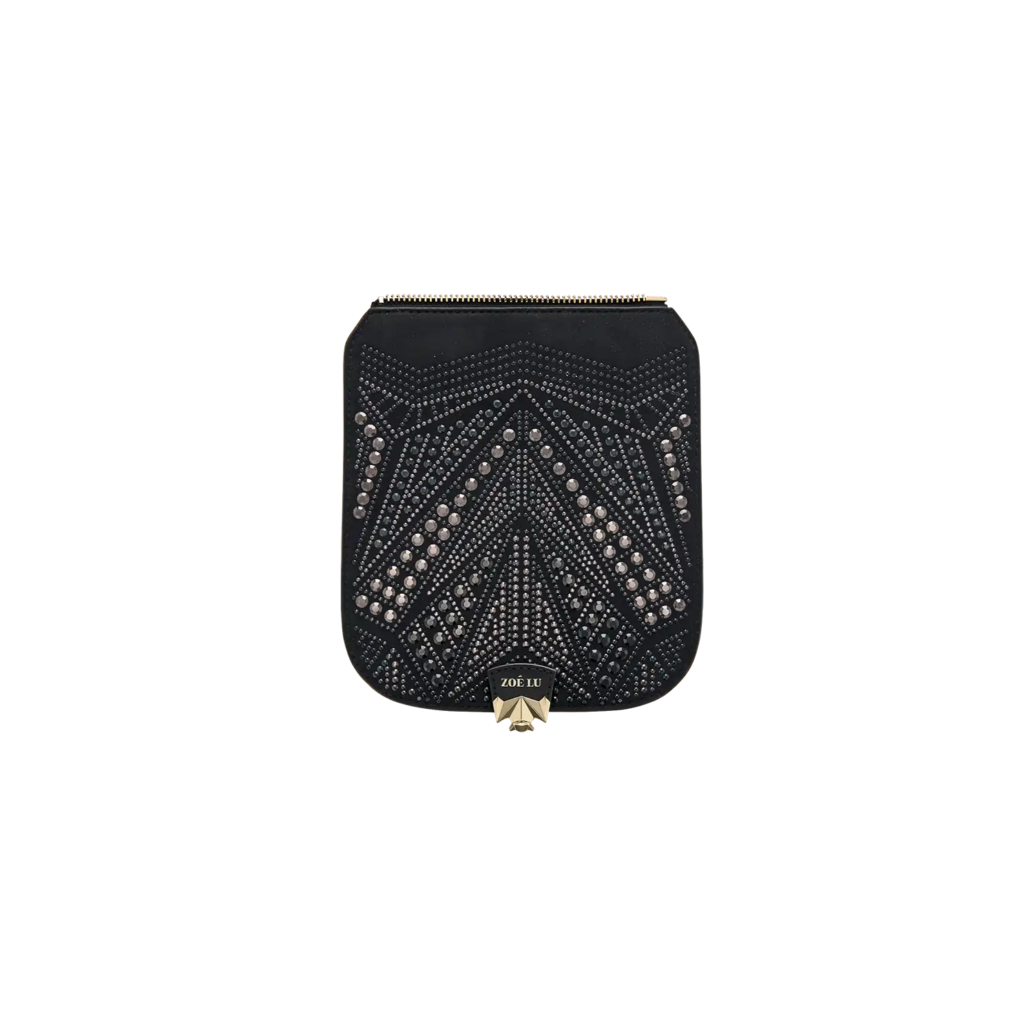 Wechselklappe - Mini Black Sparkle - schwarz